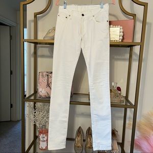 3 Sixteen White Self Edge Skinny Jeans 27